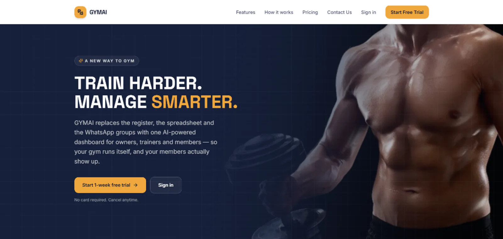 GYMAI website screenshot